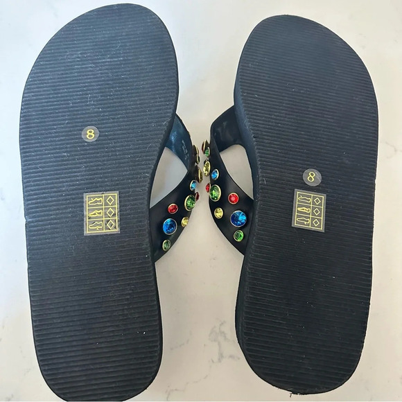 Jeffrey Campbell Iconics Sandals black with multicolored embellishments Size: 8 - Picture 5 of 5